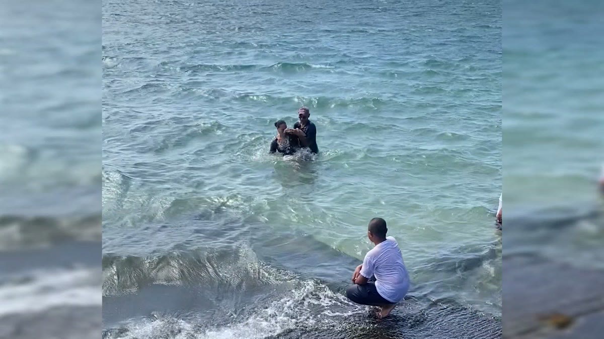 Baptism in the ocean